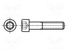 Screw; M8x70; 1.25; Head: cheese head; hex key; HEX 6mm; DIN 912 BOSSARD