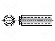 Springy stud; hardened steel; BN 876; Ø: 4mm; L: 10mm; DIN 1481 BOSSARD