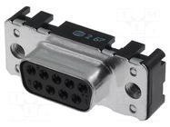 Connector: D-Sub; PIN: 9; socket; female; straight; THT; M3 HARTING