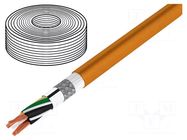 Wire: motor; chainflex® CF896; 4G1.5mm2; orange; stranded; Cu; PUR IGUS