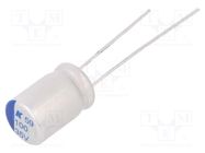 Capacitor: polymer; low ESR; 100uF; 35VDC; ESR: 31mΩ; THT; ±20%; A759 KEMET