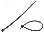 Cable tie; externally serrated; L: 145mm; W: 3.4mm; black; 135N HELLERMANNTYTON
