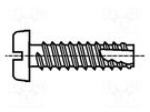 Screw; for metal; 4x8; Head: cheese head; slotted; 1,2mm; zinc BOSSARD