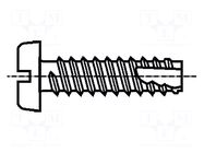Screw; 3.5x16; Head: cheese head; slotted; 1mm; hardened steel BOSSARD