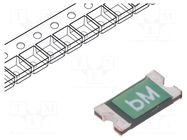 Fuse: PTC polymer; 500mA; Imax: 100A; SMD; 0ZCJ; 1206 BEL FUSE
