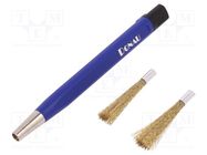 Tool: brush; brass wire; L: 120mm; Ø: 4mm DONAU ELEKTRONIK