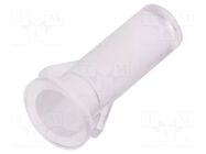 Fiber for LED; Ø6.6mm; L: 13.6mm; round; Front: convex; straight FIX&FASTEN