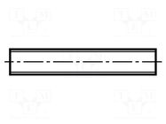 Threaded rod; M2.5; steel; zinc; DIN 975 BOSSARD