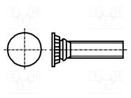 Screw; steel; BN 3332; Thread: M6; Features: push-on; M6x12 BOSSARD