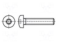 Screw; M3x25; 0.5; Head: button; Torx®; TX10; ISO 14583 BOSSARD