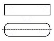 Parallel key; BN 4629; DIN 6885; acid resistant steel A4; W: 3mm BOSSARD