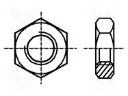 Nut; hexagonal; M5; 0.8; steel; Plating: zinc; 8mm; BN 124; DIN 439B BOSSARD