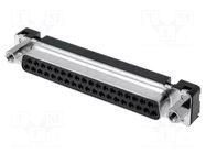 Connector: D-Sub; PIN: 37; socket; female; straight; THT; UNC 4-40 HARTING