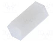 Screwed spacer sleeve; hexagonal; polyamide; M3; 11mm FIX&FASTEN