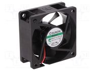 Fan: DC; axial; 12VDC; 60x60x25mm; 32.62m3/h; 22dBA; Vapo; 3800rpm SUNON