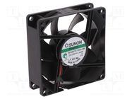 Fan: DC; axial; 12VDC; 80x80x25mm; 69.29m3/h; 33dBA; Vapo; 3200rpm SUNON