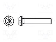 Screw; M4x16; 0.7; Head: button; hex key; HEX 2,5mm; ISO 7380 BOSSARD