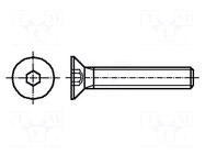 Screw; M2.5x6; Head: countersunk; hex key; HEX 1.5mm; DIN 7991 BOSSARD