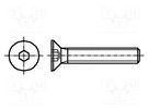 Screw; M3x30; 0.5; Head: countersunk; hex key; HEX 2mm; steel BOSSARD