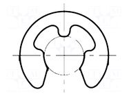 Circlip; spring bronze; 12mm; BN 592; Ring: external; DIN 6799 BOSSARD