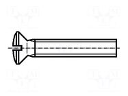 Screw; M4x10; 0.7; Head: countersunk; slotted; 1mm; steel; zinc BOSSARD