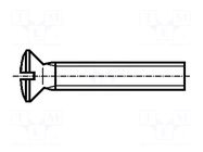 Screw; M5x60; 0.8; Head: countersunk; slotted; 1.2mm; steel; zinc BOSSARD