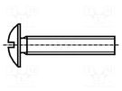 Screw; M5x25; 0.8; Head: button; slotted; 1,3mm; steel BOSSARD