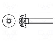Screw; M3x6; 0.5; Head: cheese head; Phillips; PH1; steel; zinc BOSSARD