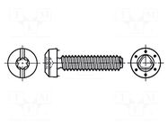 Screw; for metal; 4x8; Head: cheese head; slotted,Torx®; TX20,1mm BOSSARD