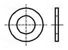 Washer; round; M30; D=56mm; h=4mm; steel; Plating: zinc; DIN 125A BOSSARD