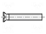 Screw; M4x8; 0.7; Head: countersunk; slotted; 0.8mm; steel; zinc BOSSARD