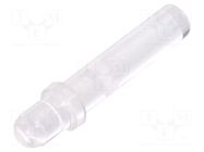 Fiber for LED; Ø3mm; L: 8.7mm; round; Front: convex; straight FIX&FASTEN