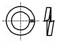 Washer; spring; M8; D=14.8mm; h=2mm; A2 stainless steel; DIN 127B KRAFTBERG