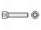 Screw; M3x10; 0.5; Head: cheese head; hex key; HEX 2,5mm; steel BOSSARD