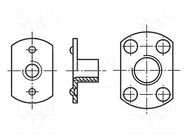 Nut; M4; 0.7; steel; Plating: without coating; BN 194; for welding BOSSARD
