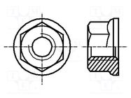 Nut; with flange; hexagonal; M14; 2; steel; 21mm; BN 20241; DIN 6923 BOSSARD