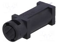 Fuse holder; vertical; 5x20mm; -20÷85°C; polyester; UL94V-0; black BULGIN