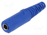 Connector: 4mm banana; socket; 33VAC; 70VDC; 32A; blue; Ø: 4mm SCHÜTZINGER