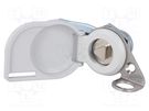 Lock; left; zinc and aluminium alloy; 15mm; Features: without key RST ROZTOCZE