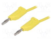 Test lead; 70VDC; 33VAC; 16A; banana plug 4mm,both sides; yellow SCHÜTZINGER