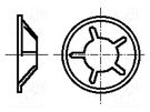 Protecting washer; spring steel; 10mm; BN 833 BOSSARD