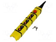 Control cassette; KS; No.of butt: 7; mushroom,round,convex; IP65 PROMET