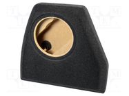 Car loudspeaker enclosure; MDF; gray melange; textil; 250mm; VW BASSER