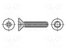 Screw; 4x25; Head: countersunk; Pozidriv; PZ2; steel; zinc; BN 3327 BOSSARD