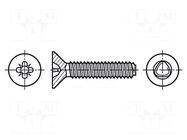 Screw; 4x8; Head: countersunk; Pozidriv; PZ2; steel; zinc; DIN 7500M BOSSARD