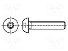 Screw; M3x25; 0.5; Head: button; Torx®; TX10; steel; zinc; ISO 7380 BOSSARD