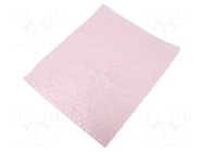 Protection bag; ESD; L: 300mm; W: 250mm; Thk: 55um; polyetylene; pink EUROSTAT GROUP