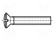 Screw; M3x6; 0.5; Head: countersunk; slotted; 0.8mm; brass; nickel BOSSARD