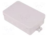 Enclosure: junction box; X: 85mm; Y: 130mm; Z: 37mm; IP55; grey; 2K SPELSBERG