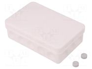 Enclosure: junction box; X: 85mm; Y: 130mm; Z: 37mm; IP55; white; 2K SPELSBERG